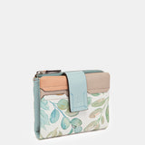 Cartera mediana de piel verde