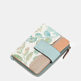 Cartera mediana de piel verde