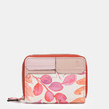 Cartera pequeña de piel fucsia