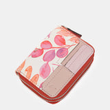 Cartera pequeña de piel fucsia