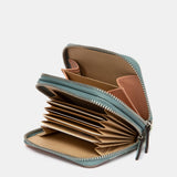 Kleine Geldbörse aus grünem Leder