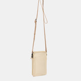 Beigefarbene Handytasche aus Leder