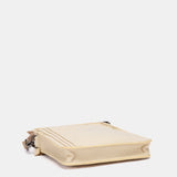 Beigefarbene Handytasche aus Leder