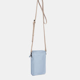 Hellblaue Handytasche aus Leder