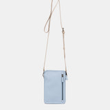 Hellblaue Handytasche aus Leder