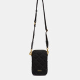 Gepolsterte schwarze Handytasche.