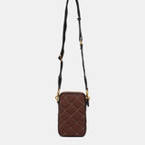 Gepolsterte braune Handytasche.
