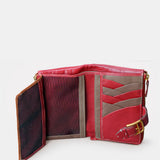 Cartera mediana de mujer en piel roja