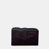 Medium women's wallet in black leather.