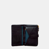 Medium women's wallet in black leather.