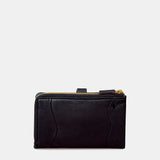 Medium women's wallet in black leather.
