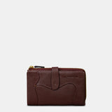 Medium women's wallet in brown leather.