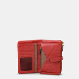 Medium women's wallet in red leather.