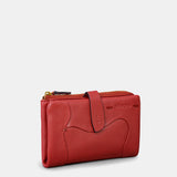 Medium women's wallet in red leather.