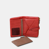 Medium women's wallet in red leather.