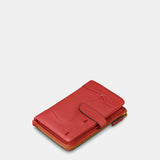 Medium women's wallet in red leather.