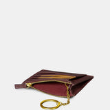 Brown leather women's cardholder.