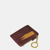 Brown leather women's cardholder.