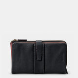 Cartera grande de mujer en piel negra