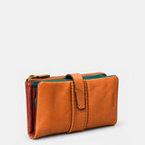 Cartera grande de mujer en piel cognac