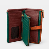 Cartera grande de mujer en piel cognac