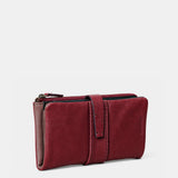 Cartera grande de mujer en piel burdeos