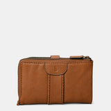 Cartera mediana de mujer en piel cognac