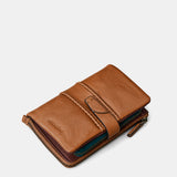 Cartera mediana de mujer en piel cognac