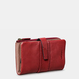 Cartera mediana de mujer en piel burdeos