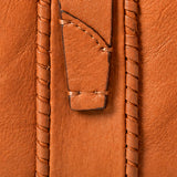 Cartera pequeña de mujer en piel cognac
