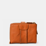 Cartera pequeña de mujer en piel cognac