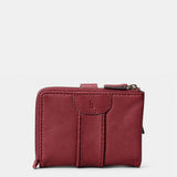 Cartera pequeña de mujer en piel burdeos