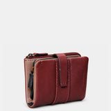 Cartera pequeña de mujer en piel burdeos