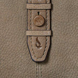 Large women's wallet in taupe leather.