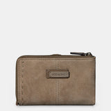 Medium women's wallet in taupe leather.