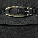 Große Damenbrieftasche aus schwarzem Leder.