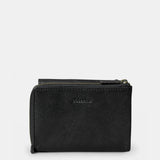 Small women's wallet made of black leather.