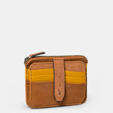 Tarjetero de mujer en piel cognac
