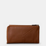 Cartera grande de mujer en piel cognac