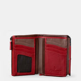 Cartera mediana de mujer en piel roja