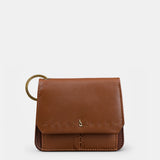 Monedero de mujer en piel cognac