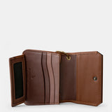 Monedero de mujer en piel cognac