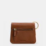 Monedero de mujer en piel cognac