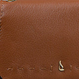 Monedero de mujer en piel cognac