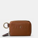 Monedero de mujer en piel cognac