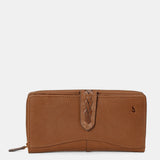 Cartera grande de mujer en piel cognac