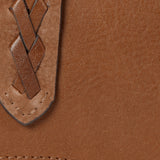 Cartera grande de mujer en piel cognac