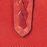 Cartera grande de mujer en piel burdeos