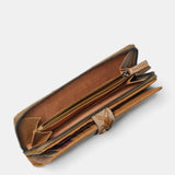 Cartera grande de mujer en piel verde