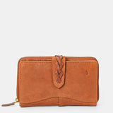 Cartera mediana de mujer en piel cognac